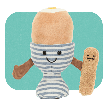 Jellycat Amuseables Eggetha Egg & Lance Soldier