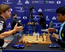 Hans Niemann denies using vibrating anal beads to cheat against Magnus Carlsen video | Chess | The Guardian Hans Niemann denies using vibrating anal beads to cheat against Magnus Carlsen video | Chess | The Guardian