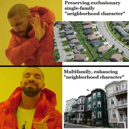 A meme posted in the Facebook group of young urbanists, New Urbanist Memes for Transit-Oriented Teens.