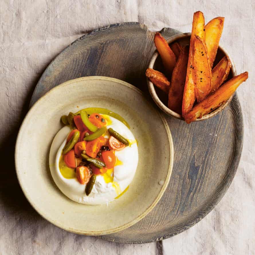 Potato and burrata.