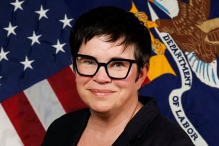 a woman smiles