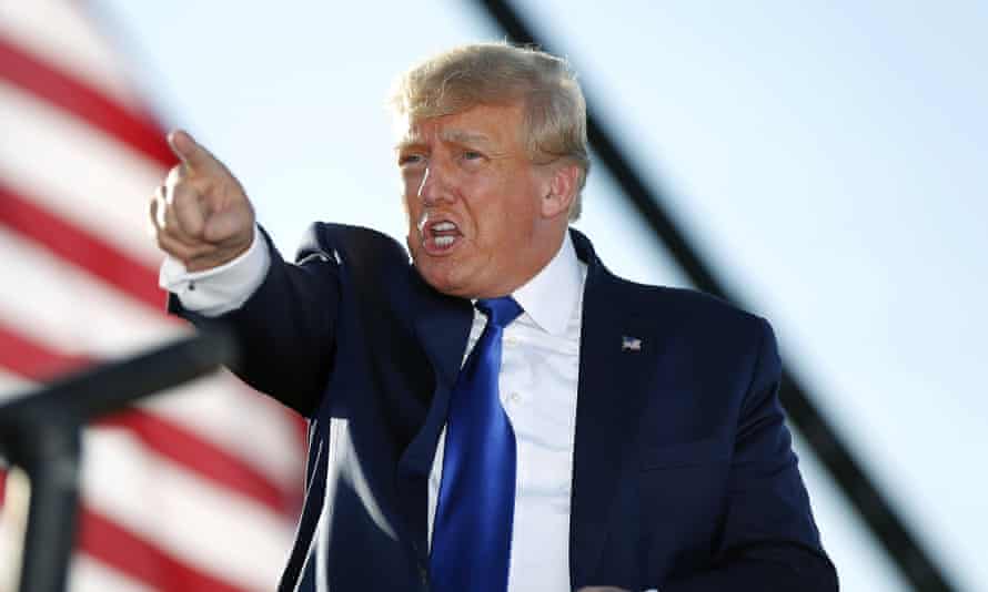 “You’re the puppet!” Donald Trump at a rally in Ohio in April, 2022.