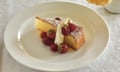 Heckfield Place’s Orange polenta cake with crème fraiche and seasonal farm berries