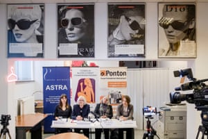 A press conference on the eve of presenting a new legislative proposal legalizing abortion and allowing wider access to contraceptives, Warszaw. January 2018.