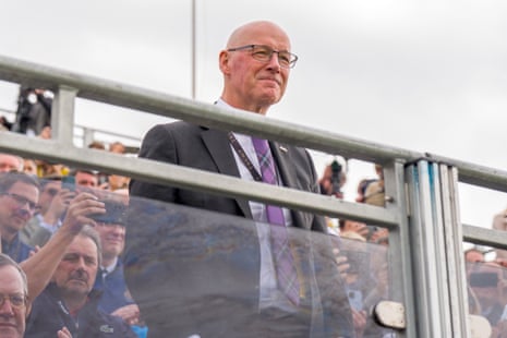 John Swinney at the opening of the new course at Trump Golf Links in Aberdeenshire.