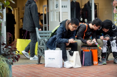 Shoppers in Bicester Village