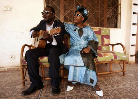 The couple on the front porch of their house in Bamako, 2006.
