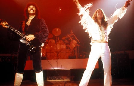 Iommi and Ozzy Osbourne on stage in 1978.