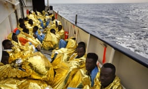 A group of migrants