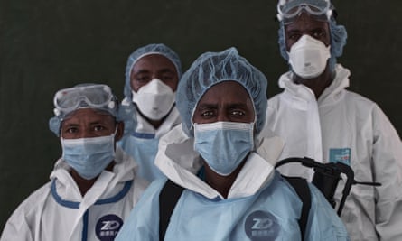 Frontline workers at the Eka Kotebe hospital