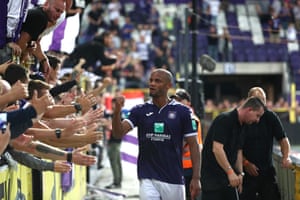 Vincent Kompany at an Anderlecht game against KV Mechelen earlier this season.