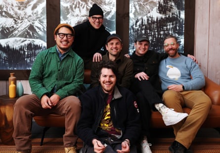 Daniel Kwan, Jonathan Wang, Daniel Roher, Shane Boris, Charlie Tyrell and Ted Tremper at Sundance