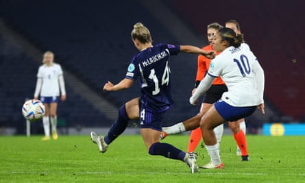 Lauren James scores England’s third goal