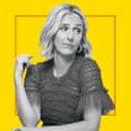 Portrait of Marina Hyde in front of a yellow background