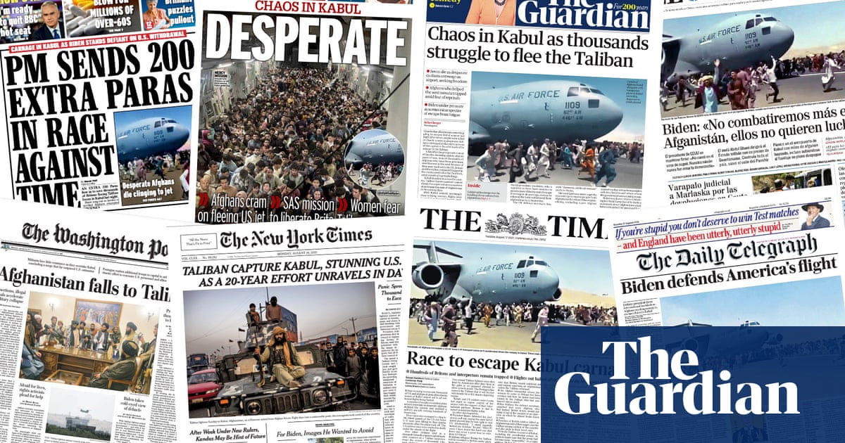‘Run for your life’: how papers around the world covered the chaos in Kabul