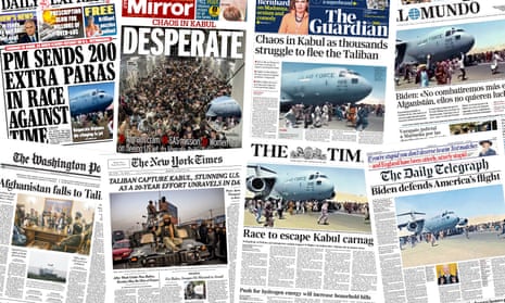 How newspapers from around the world covered the fall of Afghanistan to the Taliban and the exodus from Kabul’s airport.
