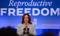 Kamala Harris speaks about Florida’s six-week abortion ban during an event in Jacksonville.