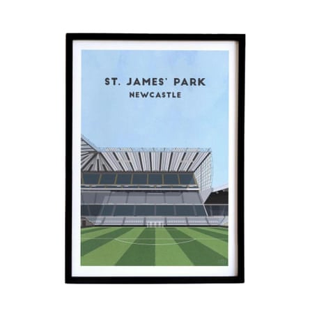 St James’ Park Football Poster, Framed or Unframed TurfFootballArt