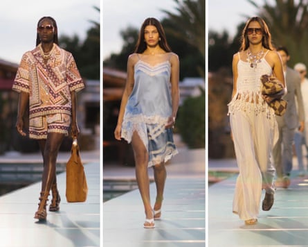 Three looks from the M&S spring summer fashion show in Ibiza