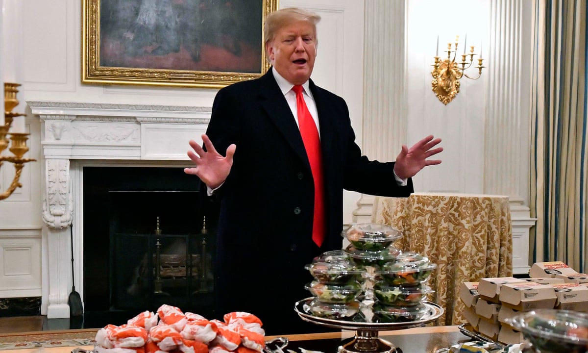Donald Trump Orders Mcdonald S For Football Champions As Shutdown Cuts Staff Us News The Guardian