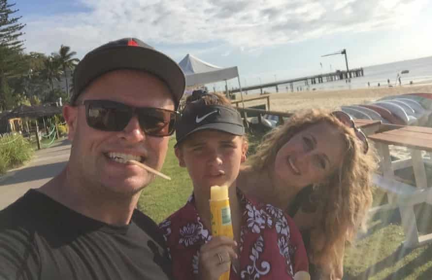 the couple with their daughter