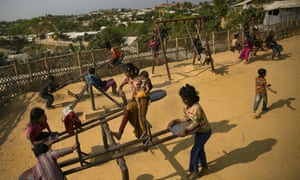 Rohingya children playing in Cox’s Bazar.