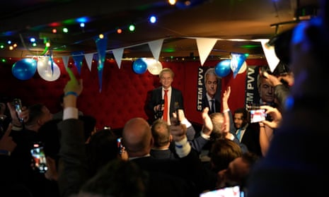 Geert Wilders addresses supporters