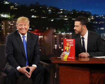 Donald Trump appearing on Jimmy Kimmel Live! in 2015.