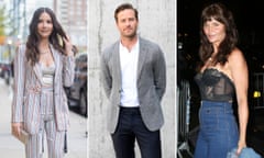 Composite image showing (from left) Olivia Munn, Armie Hammer and Helena Christensen