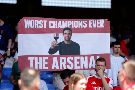 Arsenal fans at Selhurst Park stadium before the match