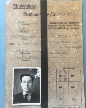 The false document that Rolt hid from the Nazis while a prisoner of war