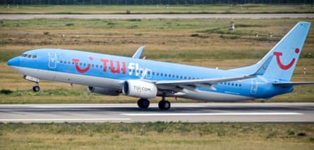 A Boeing 737-800 aircraft of German carrier Tui Fly takes off from the international airport in Duesseldorf, Germany in 2020.