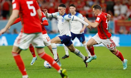Phil Foden on the ball during England’s 3-0 win over Wales.