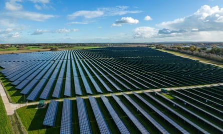 Shotwick solar park, the largest in the UK, in north Wales.