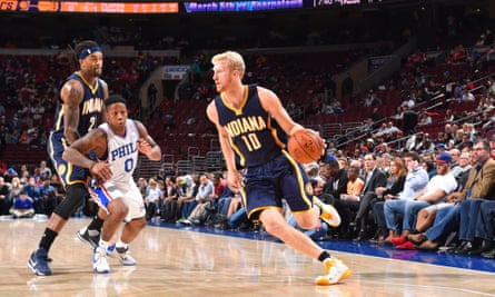 Chase Budinger during his time with the Indiana Pacers in the NBA