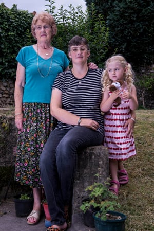 Lynne Sandford (mother of Michael), centre, with her mother, Christine, left and Lynne’s daughter, Jessica