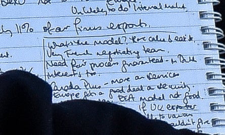 A close-up of the part of the handwritten document with the phrase ‘have cake and eat it’.