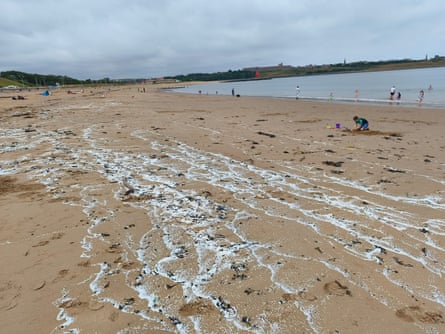 Nurdle spill on the beach at South Shields