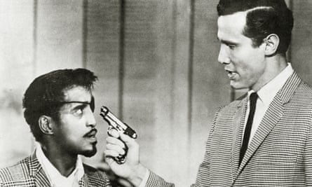 Henry Silva, right, with Sammy Davis Jr in Johnny Cool, 1963.