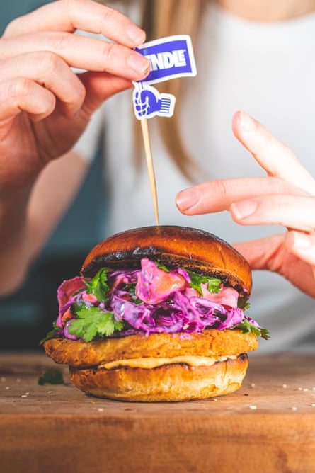 Tindle's Chicken Burger, but no chicken.