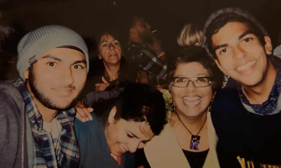 Keerut, his mum, Ammar’s mother and Ammar at Bestival in 2012.
