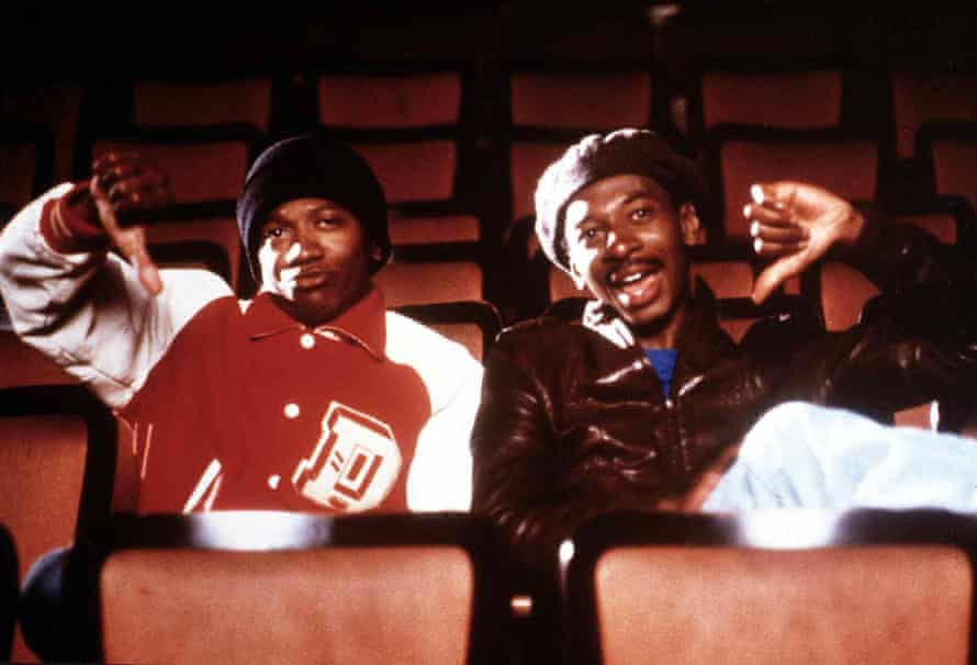 Jimmy Woodward and Robert Townsend in Hollywood Shuffle.