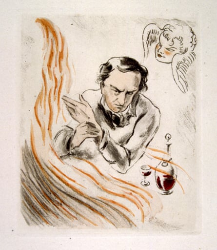 Illustration drawn in 1907 by Raoul Serres for the poem Wine (from Les Fleurs du Mal) by Charles Baudelaire.