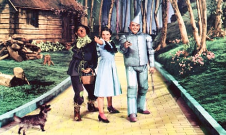 Following the yellow brick road … Ray Bolger, left, Judy Garland and Jack Haley in The Wizard of Oz (1939).
