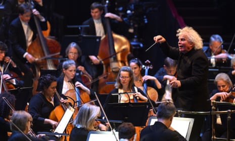 simon rattle conducting the LSO at the Proms.