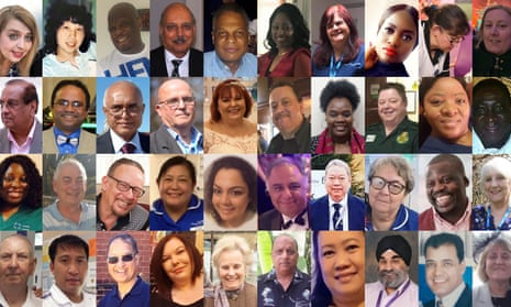 Composite picture of some of the BAME NHS and healthcare workers who have died during the coronavirus pandemic