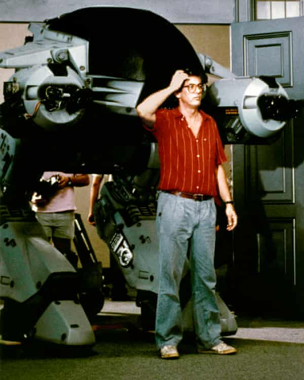 ‘Mad genius’ … Paul Verhoeven on the set of RoboCop.