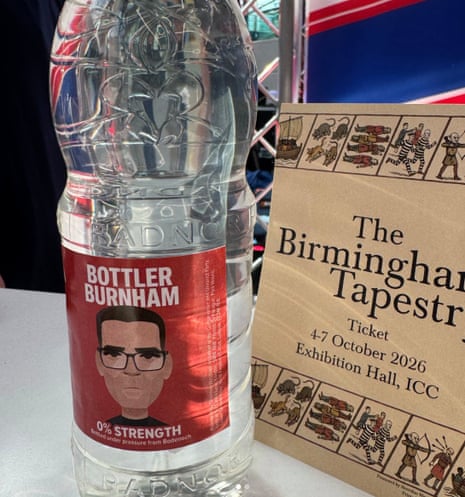 'Bottler Burnham' water handed out by Tories