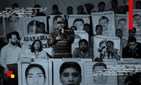 Melitón Ortega, father of one of the missing students from Ayotzinapa teacher training college, speaks alongside other relatives in Mexico City in 2015
