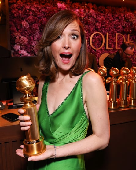 Byrne with her Golden Globe.